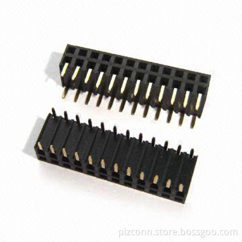 2.54mm Female Header PCB Connector with Pitch of 0.8 to 2.54mm